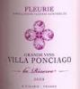 2009 Villa Ponciago Fleurie la Reserve Beaujolais - click image for full description