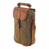 Mulholland Vintage Canvas Two Bottle Wine Carrier - click image for full description