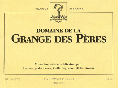2018 DOMAINE DE LA GRANGE DES PERES Rouge VIN DE PAYS L'HERAULT - click image for full description