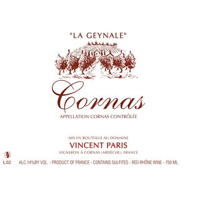 2018 Vincent Paris Cornas La Geynale - click image for full description