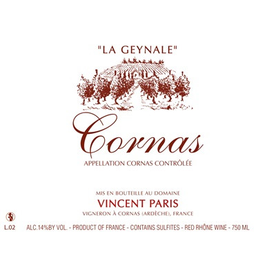 2018 Vincent Paris Cornas La Geynale image
