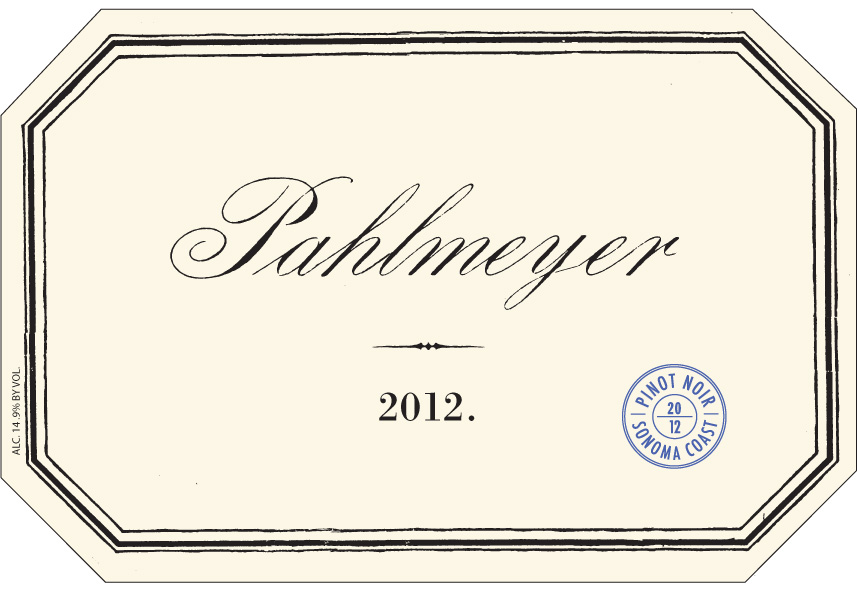 2012 Pahlmeyer Pinot Noir Sonoma Coast - click image for full description