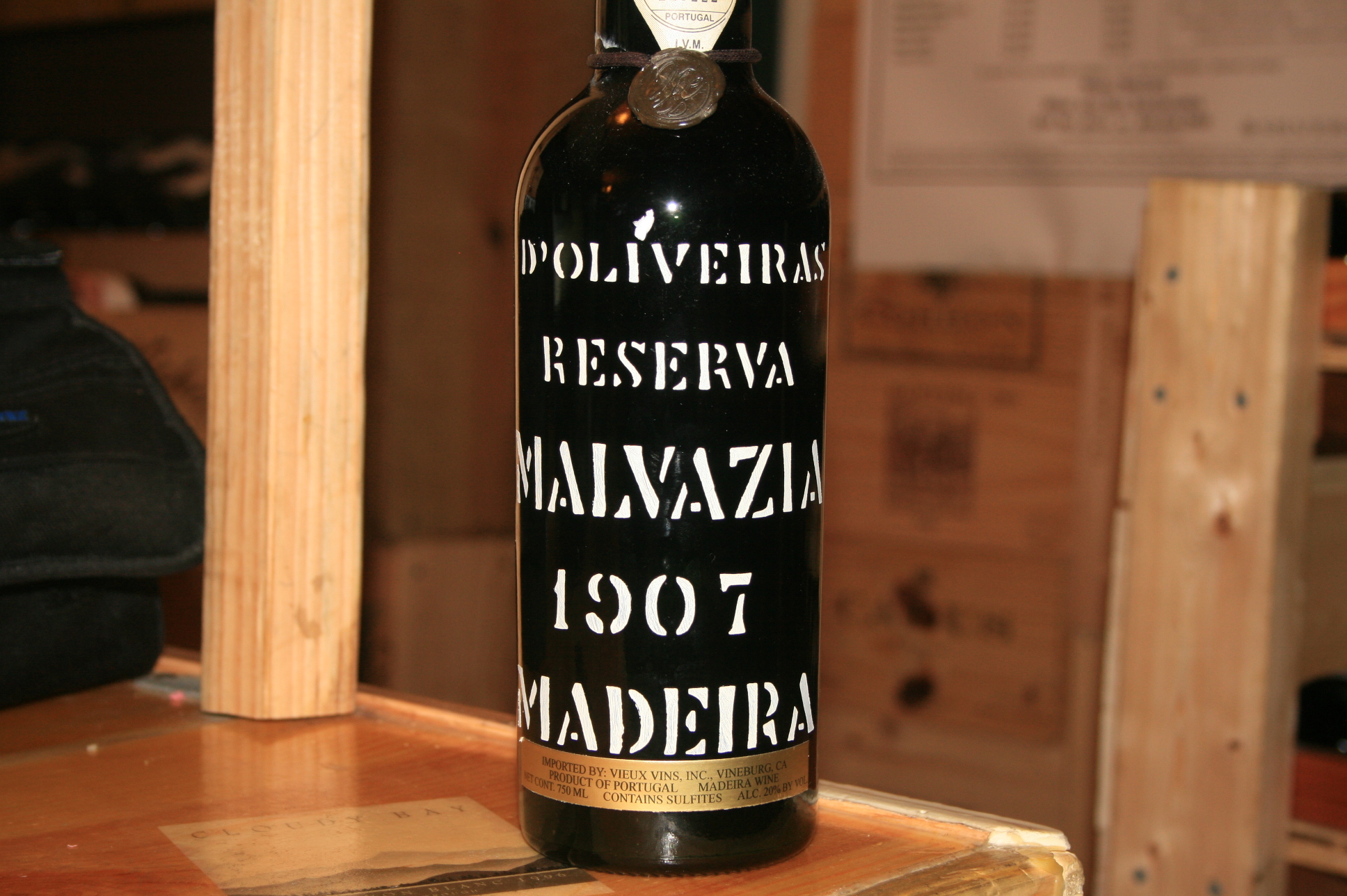 1907 D'Oliveiras Malvazia Vintage Madeira - click image for full description