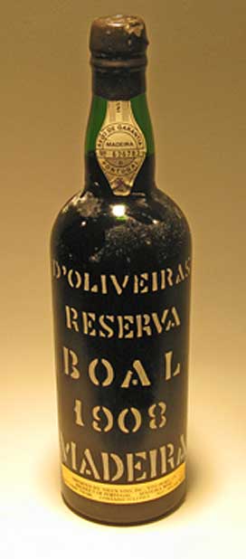 1908 D'Oliveira Bual Madeira - click image for full description