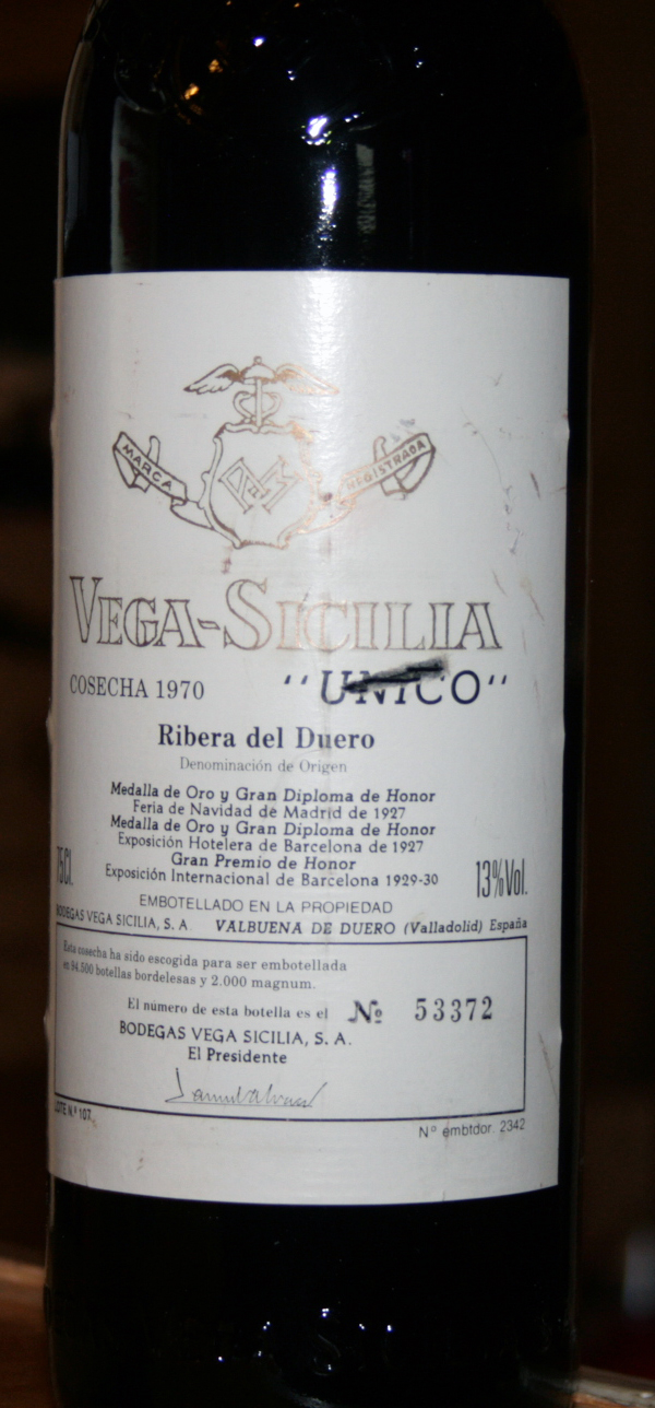 1970 Vega Sicilia Unico Ribera Del Duero MAGNUM image