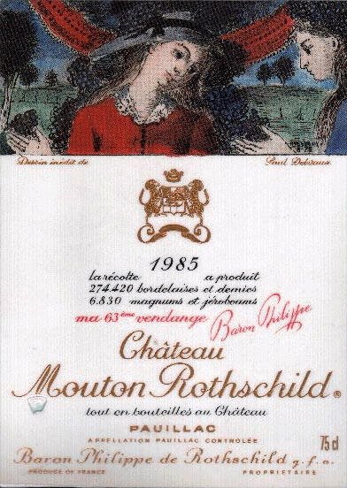 1985 Chateau Mouton Rothschild Pauillac, France - click image for full description