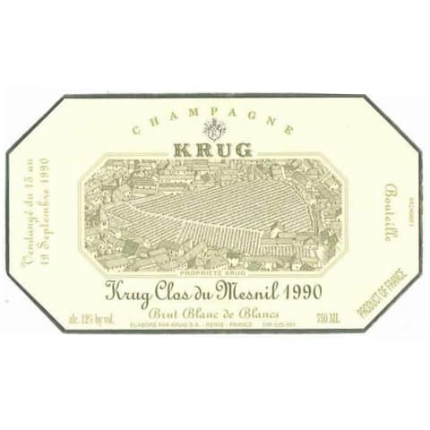 2006 Krug Clos Du Mesnil Blancs de Blancs Brut Champagne - click image for full description
