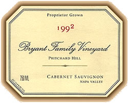 2002 Bryant Family Cabernet Sauvignon Napa - click image for full description