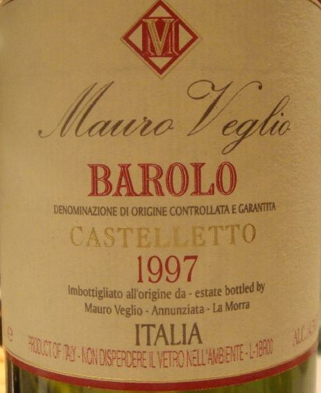 1997 Mauro Veglio Barolo Castelleto - click image for full description