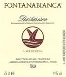 2016 Fontanabianca Barbaresco Bordini - click image for full description