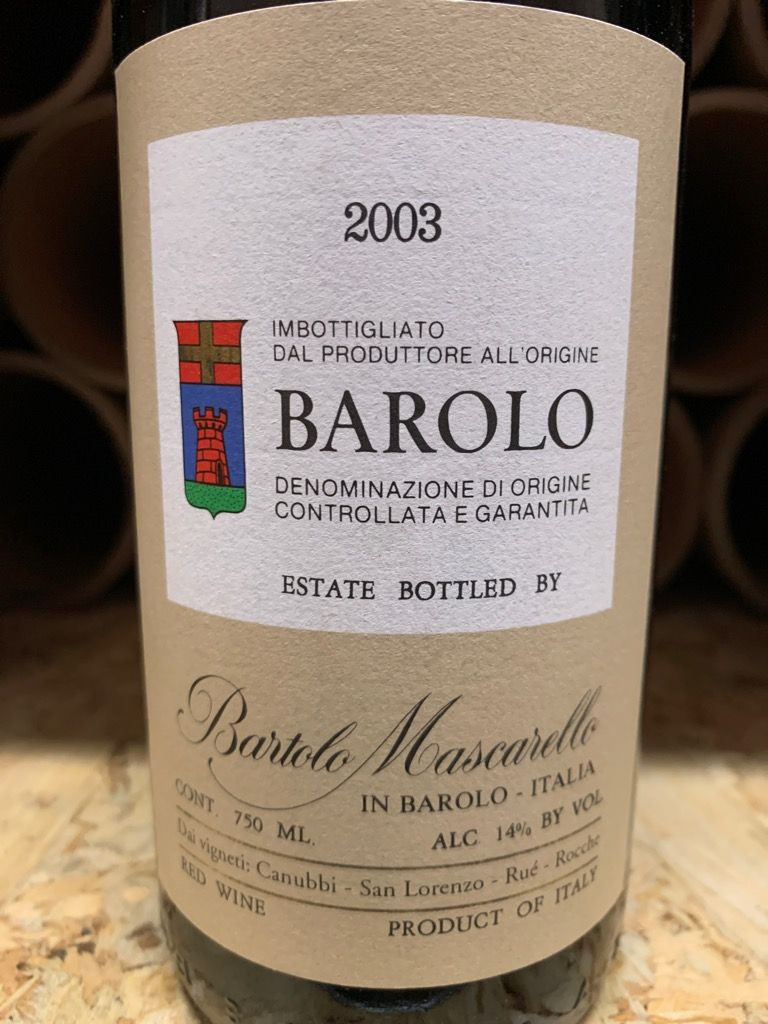 2003 Bartolo Mascarello Barolo image