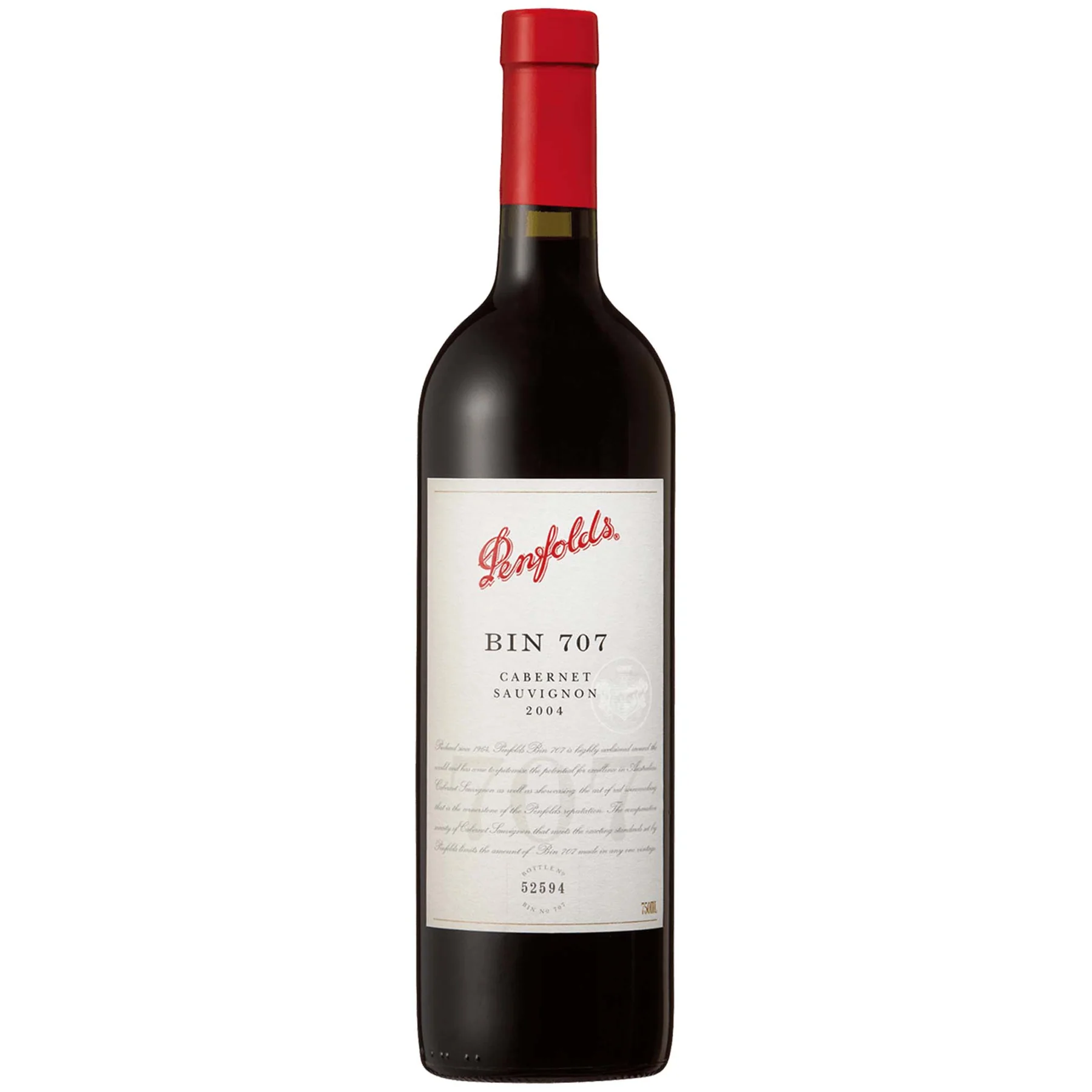2004 Penfolds Bin 707 Cabernet Sauvignon, South Australia - click image for full description