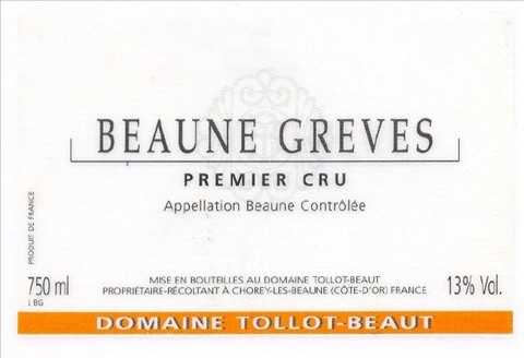 2006 Tollot Beaut Beaune Greves 1er Cru image