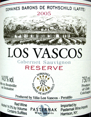 2005 Los Vascos Cabernet Sauvignon Reserve Chile image