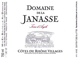 2020 Domaine de la Janasse Cotes du Rhone Villages Terre d'Argile - click image for full description