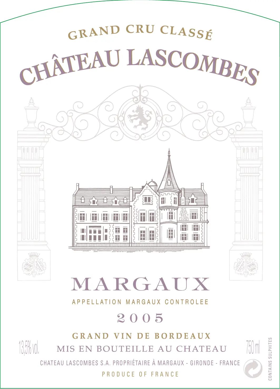 2005 Chateau Lascombes Margaux (375ml) image