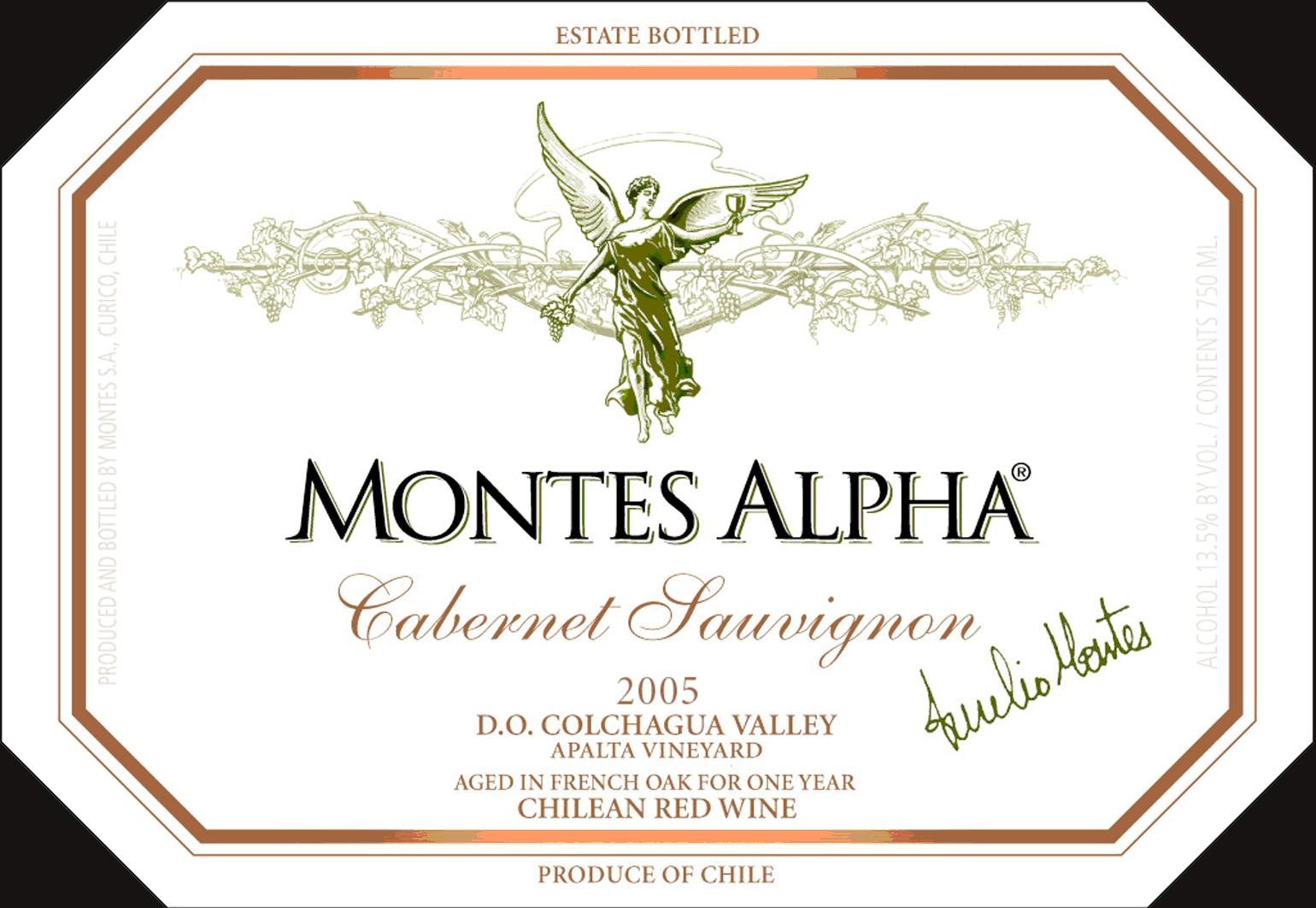 2016 Montes Alpha Cabernet Sauvignon - click image for full description