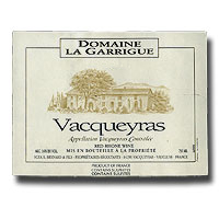 2018 Domaine de Garrigue Vacqueyras - click image for full description