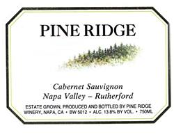 2012 Pine Ridge Cabernet Sauvignon Rutherford - click image for full description