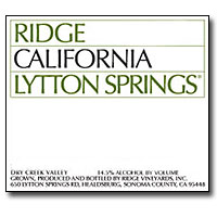 2019 Ridge Lytton Springs Dry Creek Valley - click image for full description