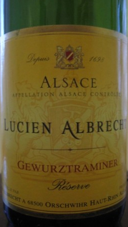 2021 Lucien Albrecht Gewurztraminer Reserve Alsace - click image for full description