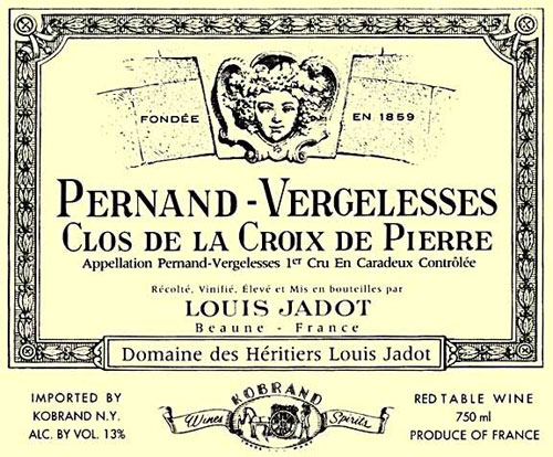 2019 Louis Jadot Pernand Vergelesses Clos de la Croix de Pierre Blanc - click image for full description