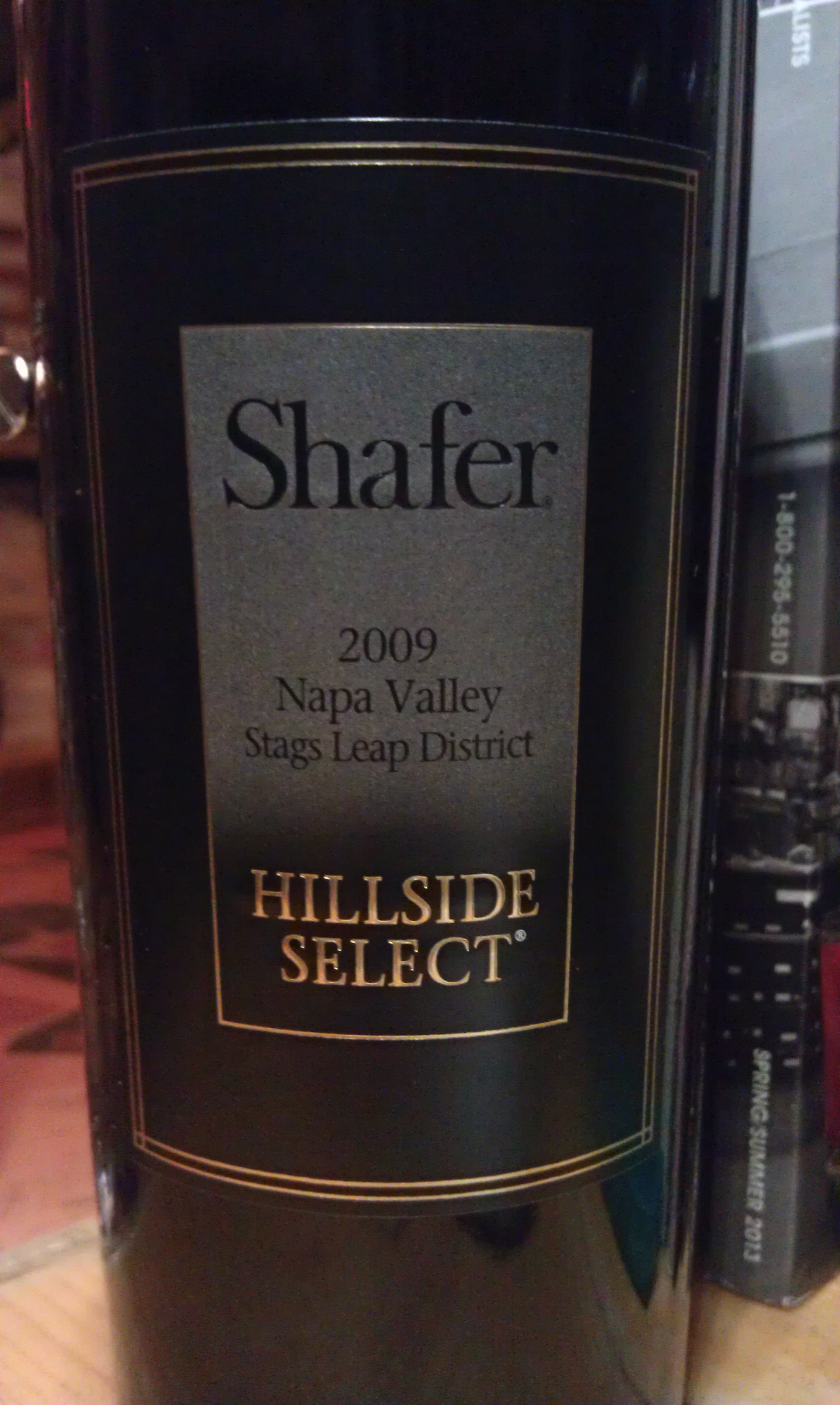 2022 Shafer Vineyards Cabernet Sauvignon Hillside Select Napa image