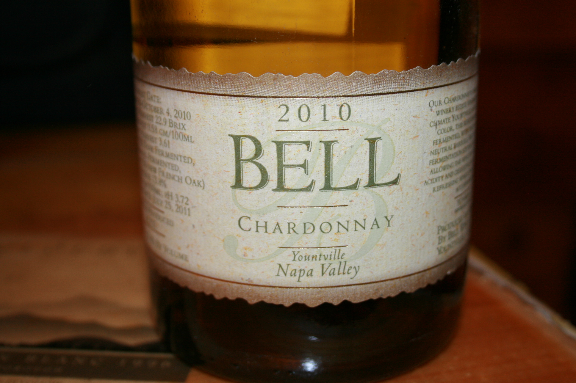 2012 Bell Chardonnay Napa - click image for full description