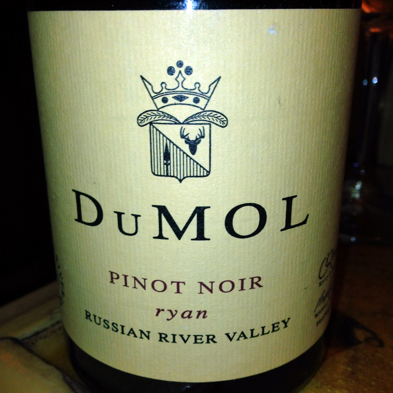 2012 DuMol Pinot Noir Ryan Russian River Valley - click image for full description