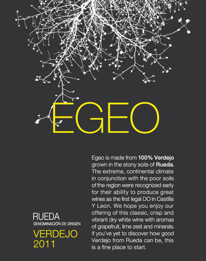 2012 Egeo White Verdejo Rueda - click image for full description