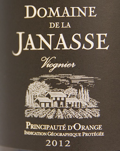 2012 Domaine Janasse Viognier Vin de Pays de la Principaute d Orange - click image for full description
