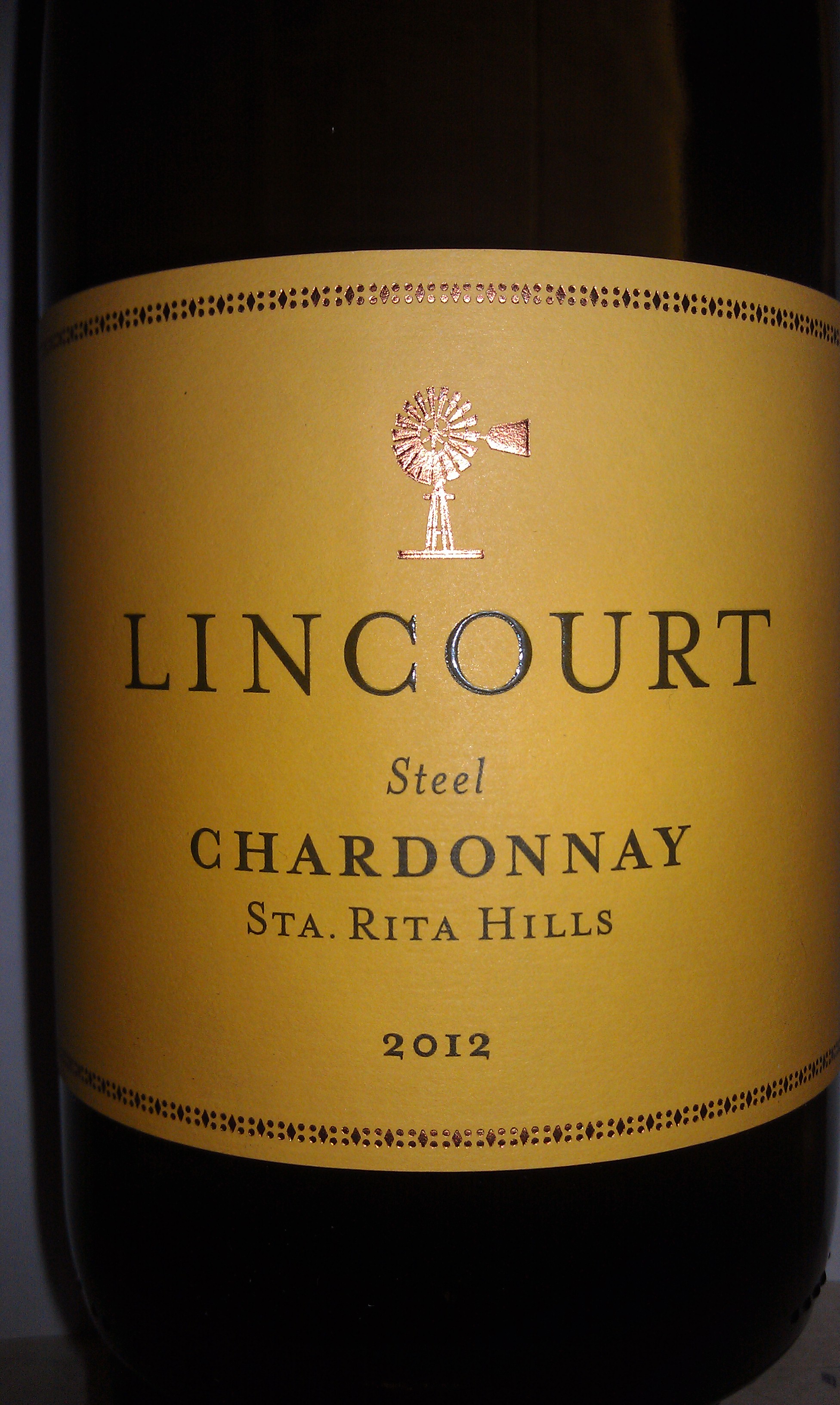 2012 Lincourt Chardonnay Steel Santa Rita Hills - click image for full description