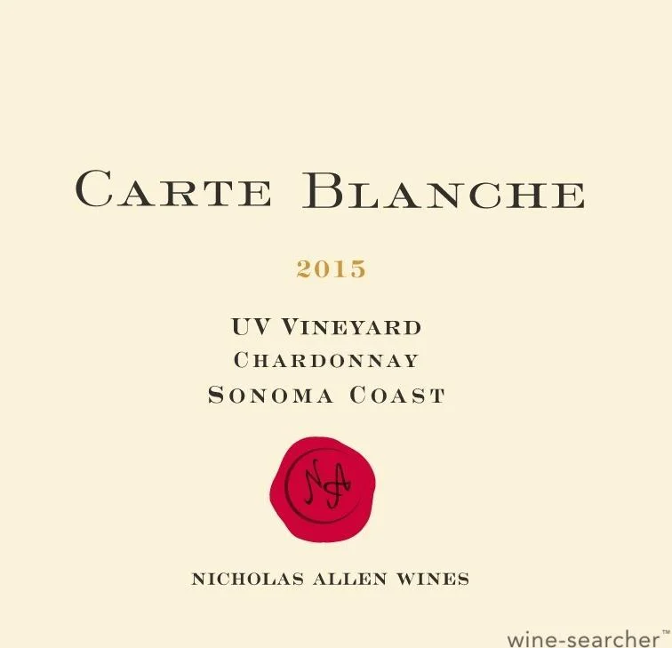 2015 Carte Blanche Chardonnay UV Vineyard Sonoma Coast image
