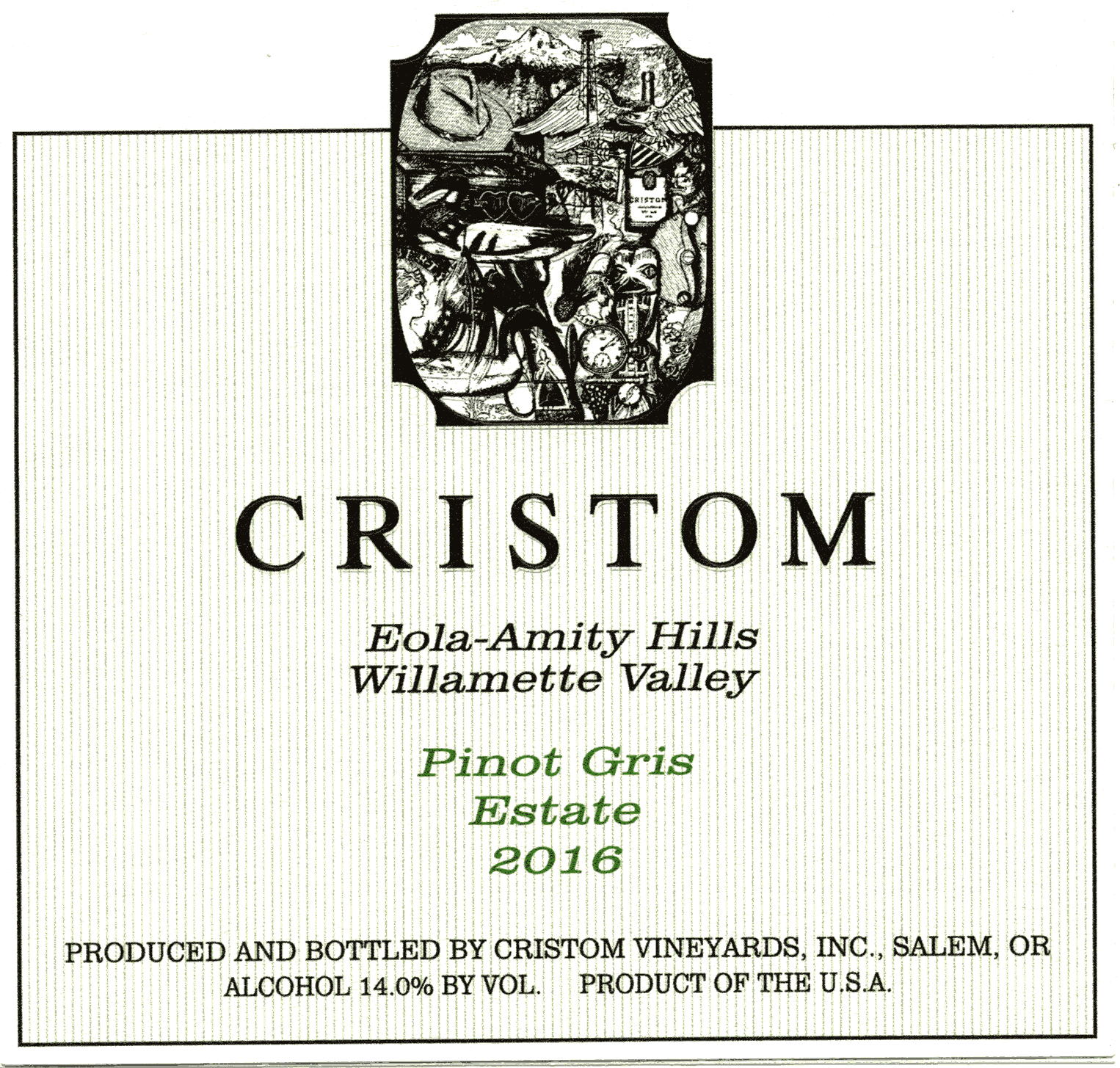 2016 Cristom Pinot Gris Willamette Valley - click image for full description
