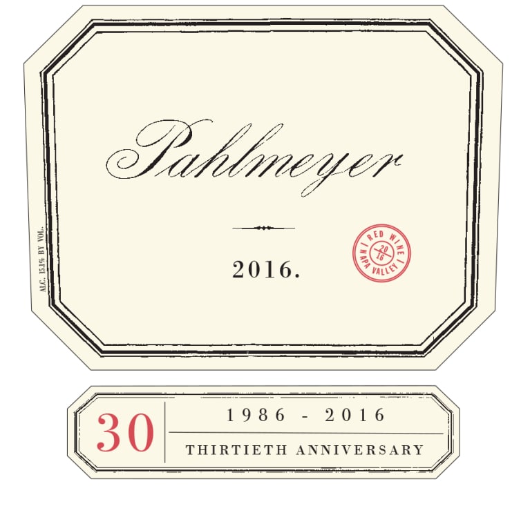 2016 Pahlmeyer Red Blend Napa 30th Anniversary Bottling image