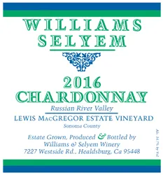 2016 Williams Selyem Lewis MacGregor Estate Vineyard Chardonnay Russian River image