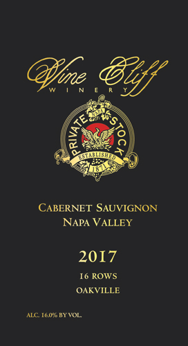 2015 Vine Cliff Private Stock 16 Rows Cabernet Sauvignon Napa - click image for full description