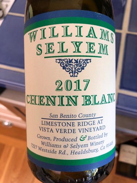 2017 Williams Selyem Limestone Ridge Vista Verde Vineyard Chenin Blanc image