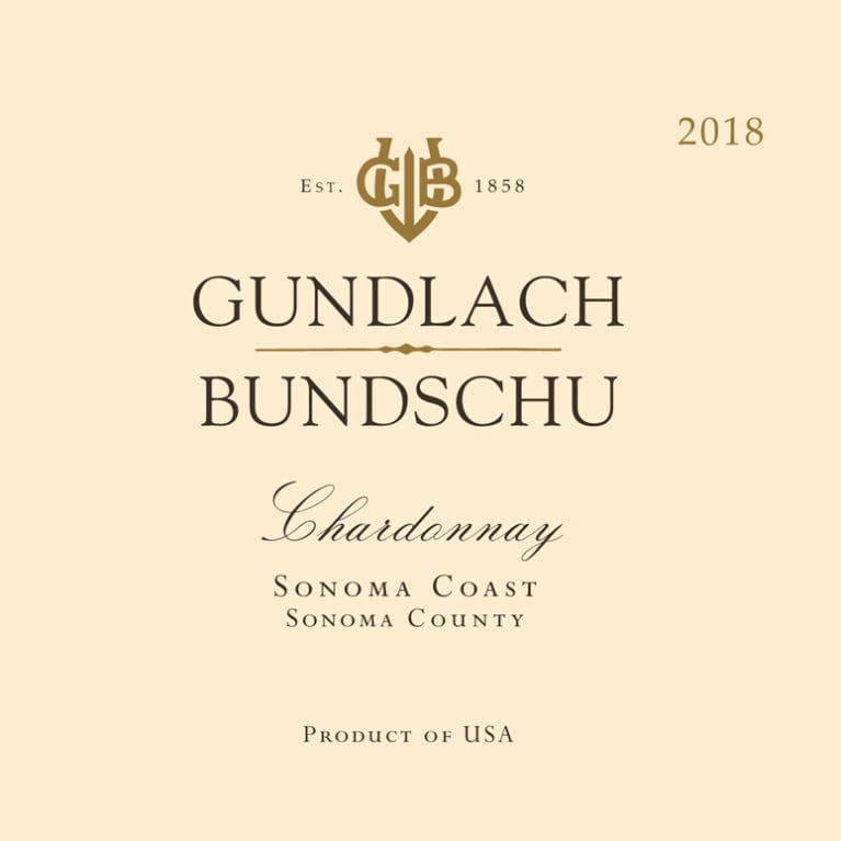 2018 Gundlach Bundschu Chardonnay Sonoma Coast - click image for full description