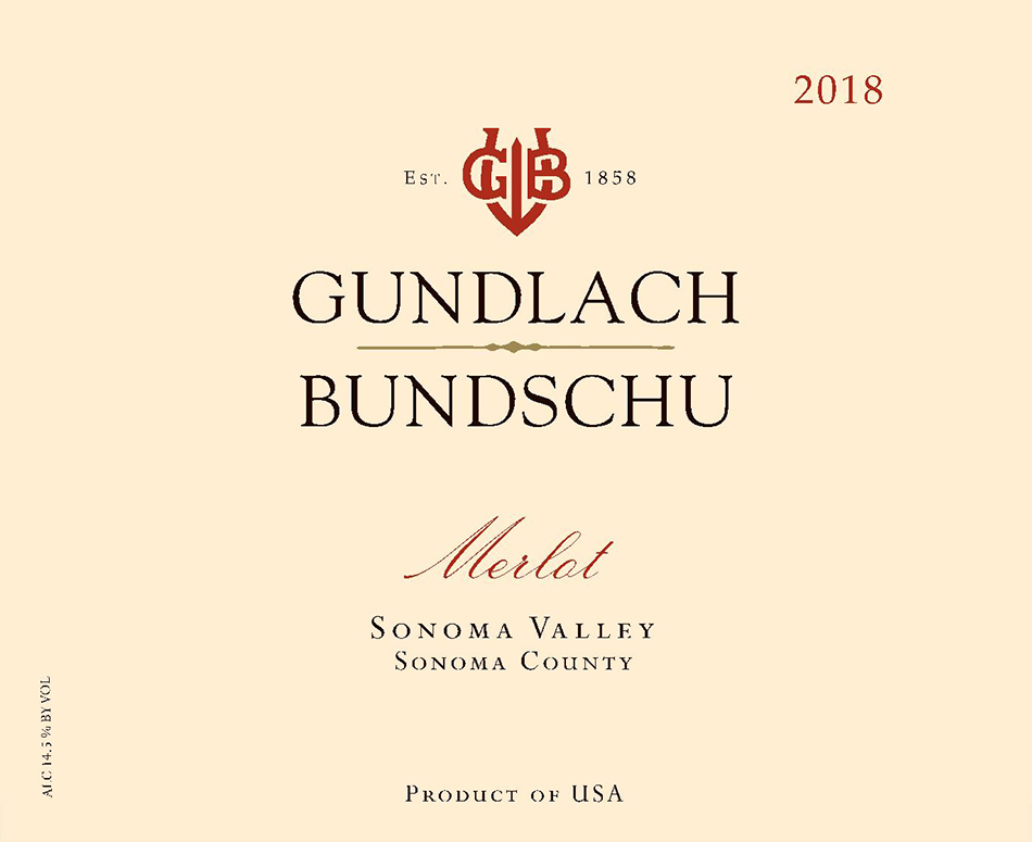2018 Gundlach Bundschu Merlot Sonoma Valley - click image for full description