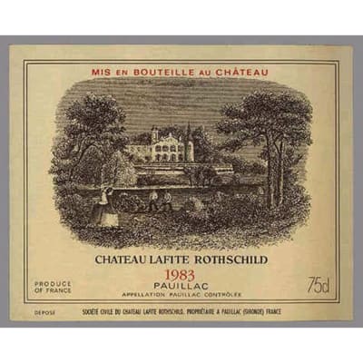 1983 Chateau Lafite Rothschild Pauillac - click image for full description