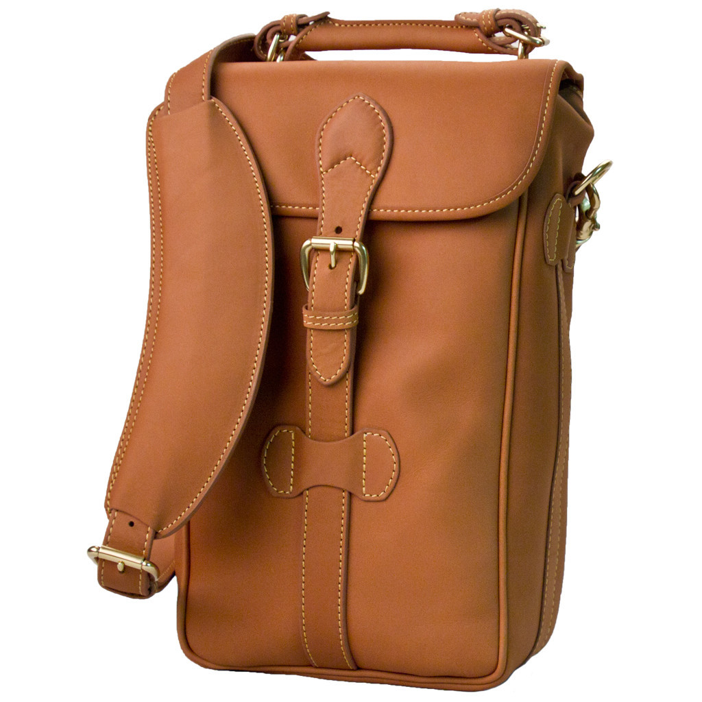 Mulholland Bros. All Leather Two Bottle Wine Carrier-Lariat image
