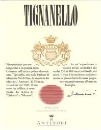 2020 Antinori Tignanello IGt Tuscany - click image for full description
