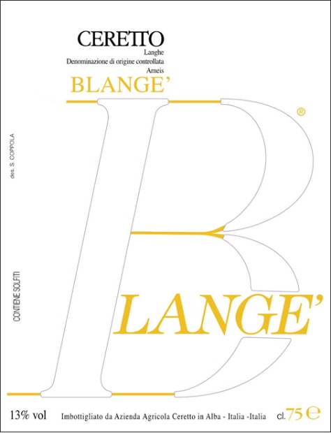 2019 Ceretto Blange Arneis Langhe - click image for full description