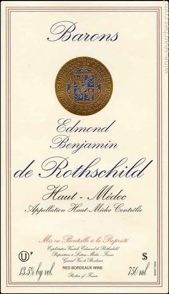2012 Barons Edmond Benjamin De Rothschild Haut Medoc Kosher - click image for full description