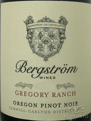 2018 Bergstrom Pinot Noir Gregory Ranch Yamhill Carlton - click image for full description