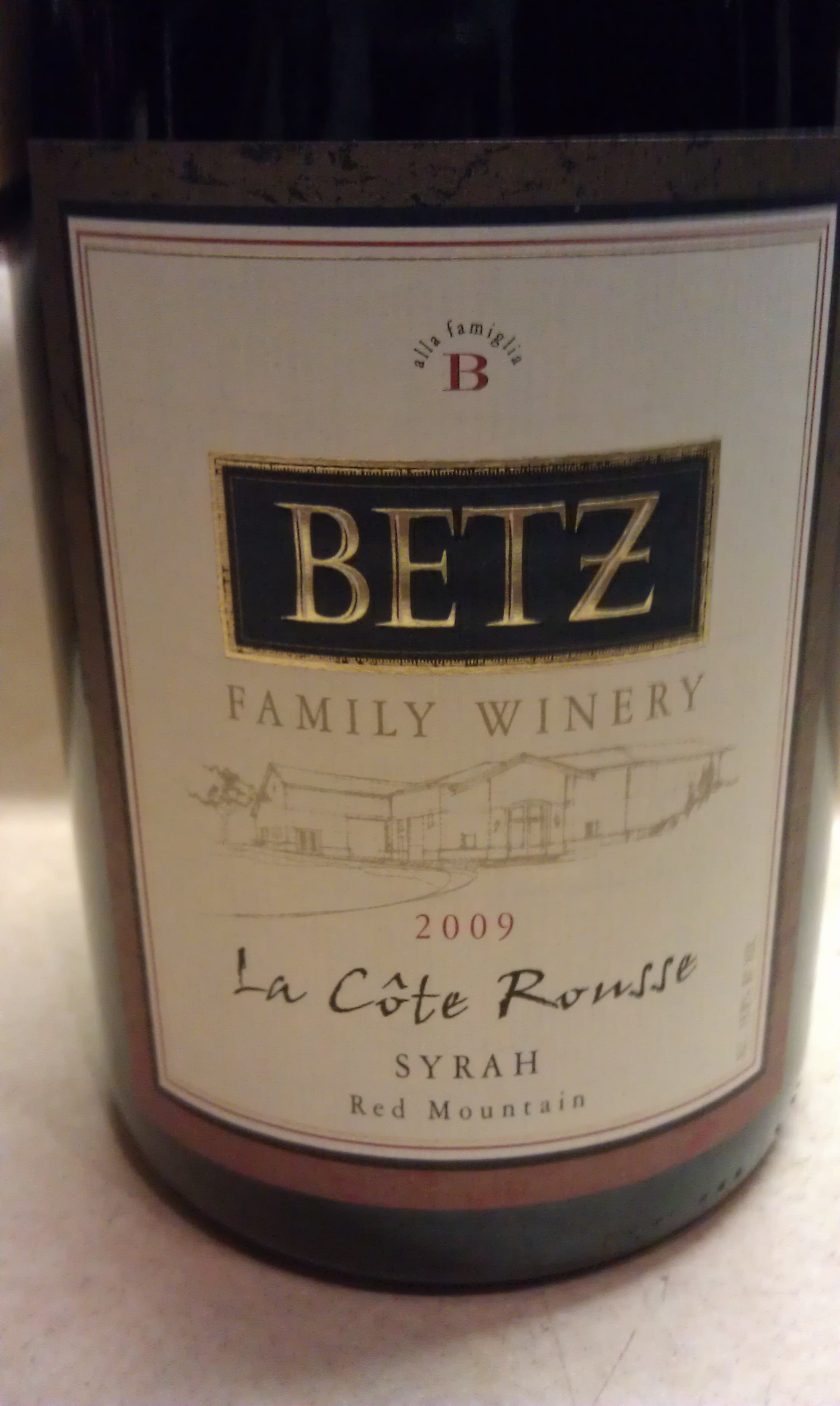 2009 Betz Family Winery Syrah La Cote Rousse image