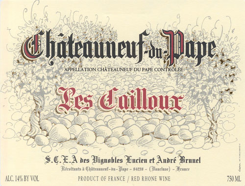 1999 Brunel Les Cailloux Cuvee Centenaire Chateauneuf du Pape - click image for full description