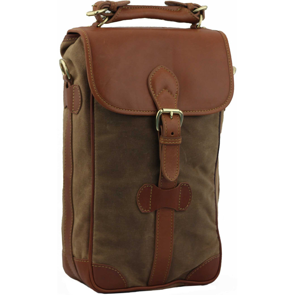 Mulholland Vintage Canvas Two Bottle Wine Carrier image