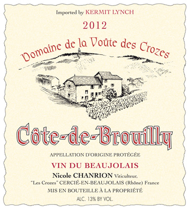 2015 Domaine Nicole Chanrion Domaine de la Vout des Crozes Cote de Brouilly Magnum image